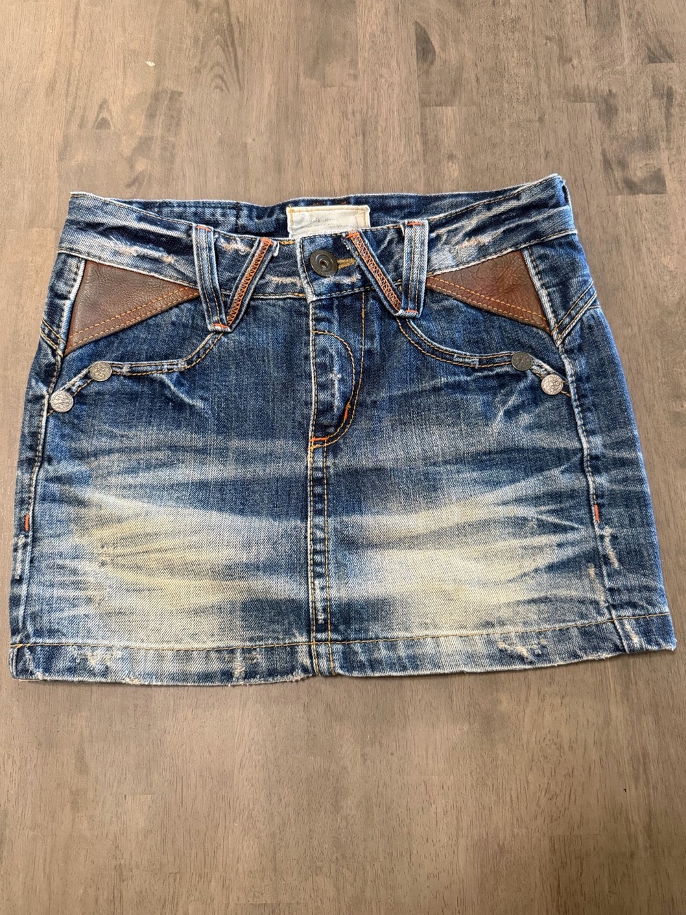 Vintage western Lolita Blue Denim Mini Skirt y2k 90s